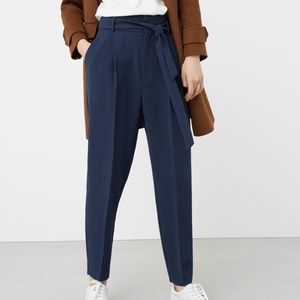 MANGO Navy Suit Pants